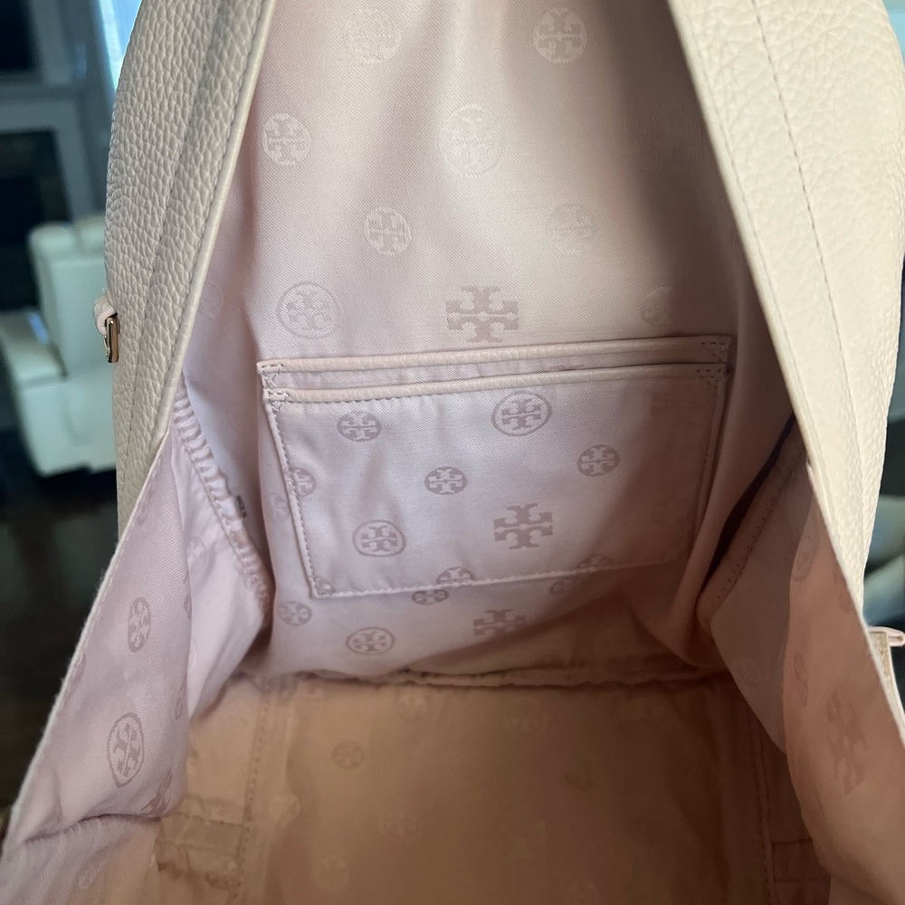 Tory Burch Light Tan Leather Backpack - Picture 5 of 12